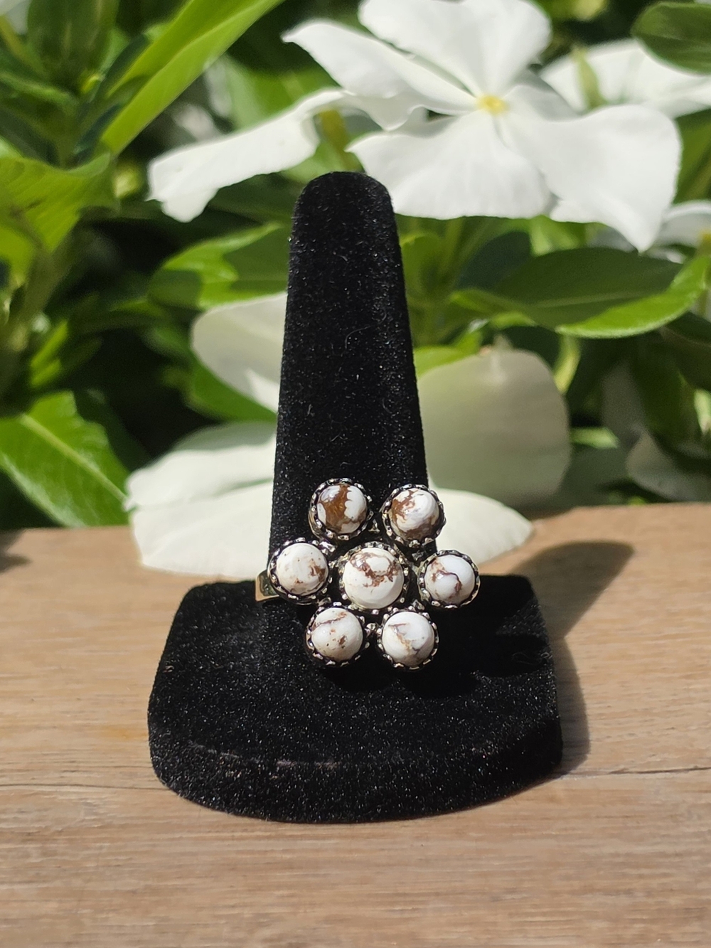 Sterling Silver White Buffalo Ring